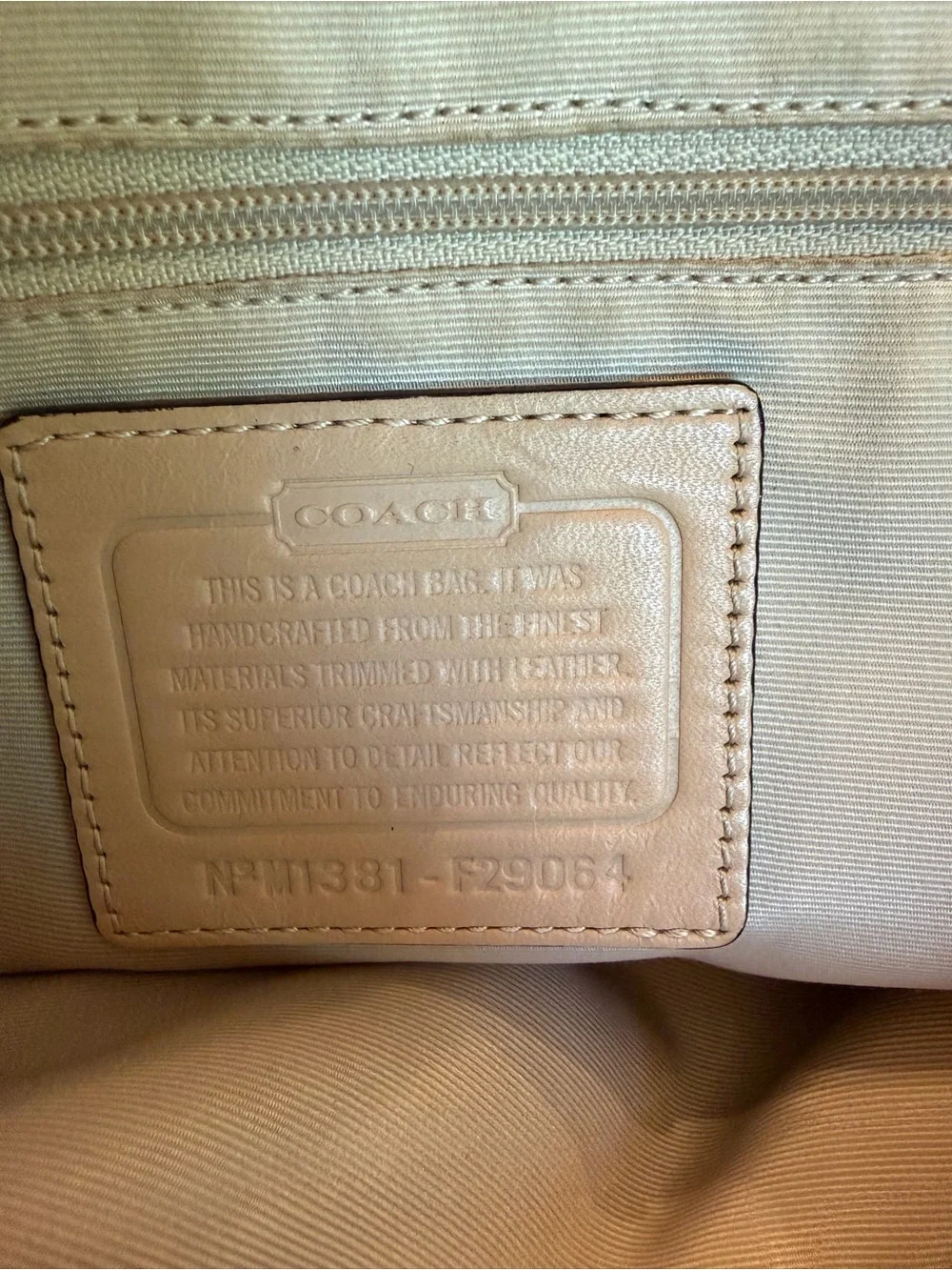 Coach Signature Stripe Drawstring Carryall Tote